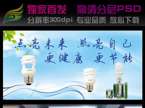 點亮未來，守護家園——LED節能燈海報廣告設計